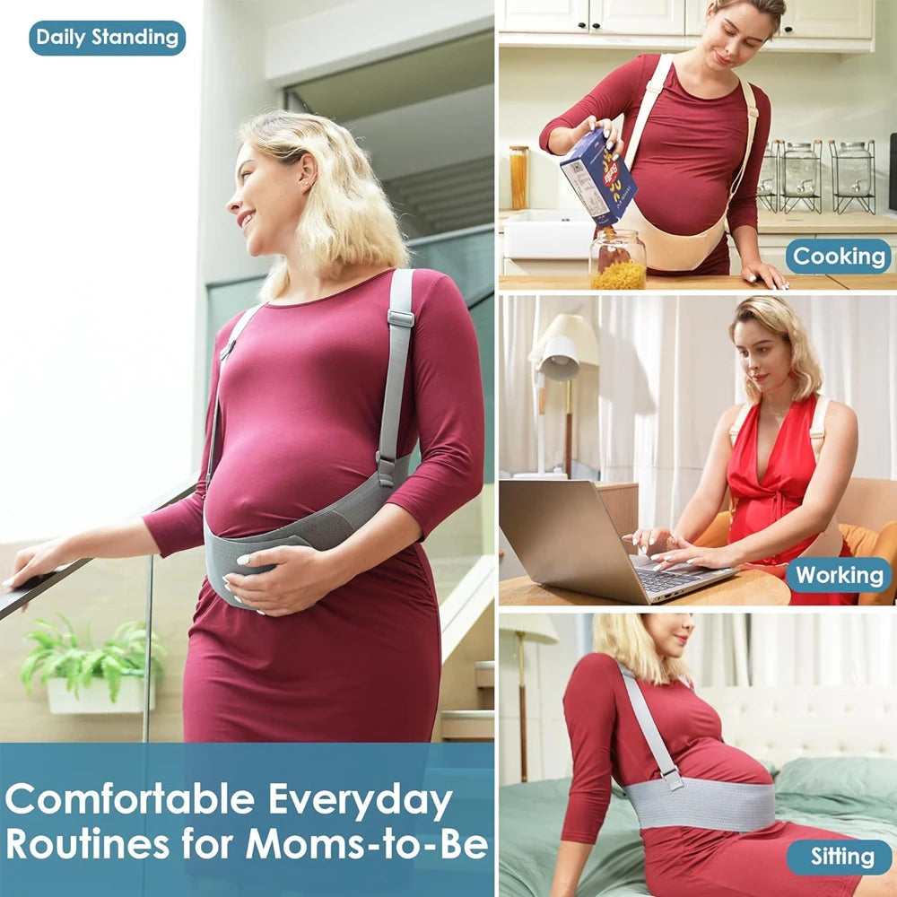 Belly Bands for Pregnant Women,Breathable Pregnancy Belly Support Belt with Adjustable Straps,Back Support,Pelvic Support Belt