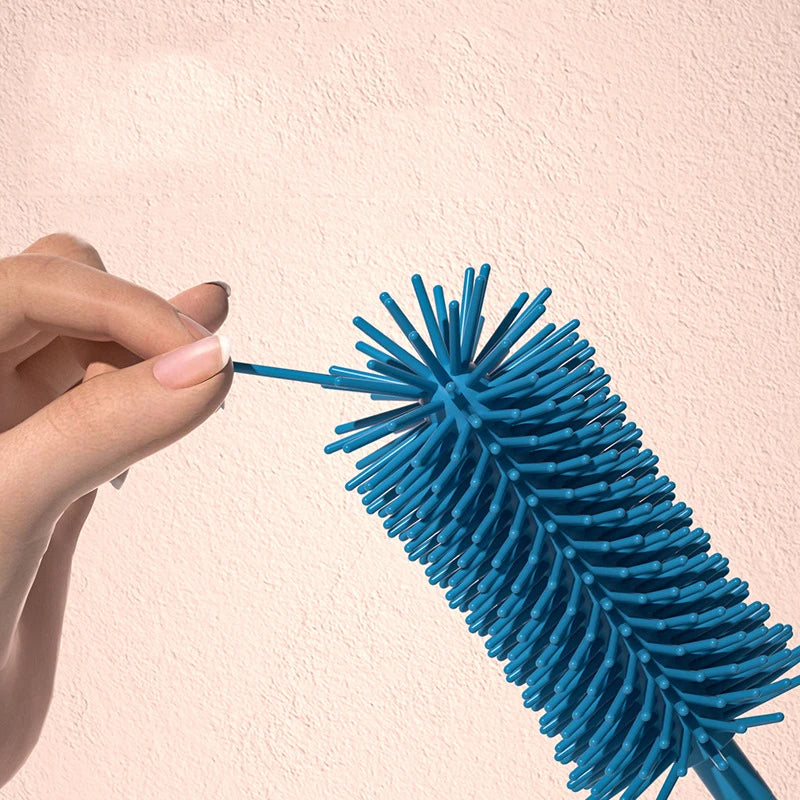 Silicone Brush for Bottles 360 Degree Rotation Baby Bottle Pacifier Cleaning Brush Nipple Dropper Brushes Set Baby Item