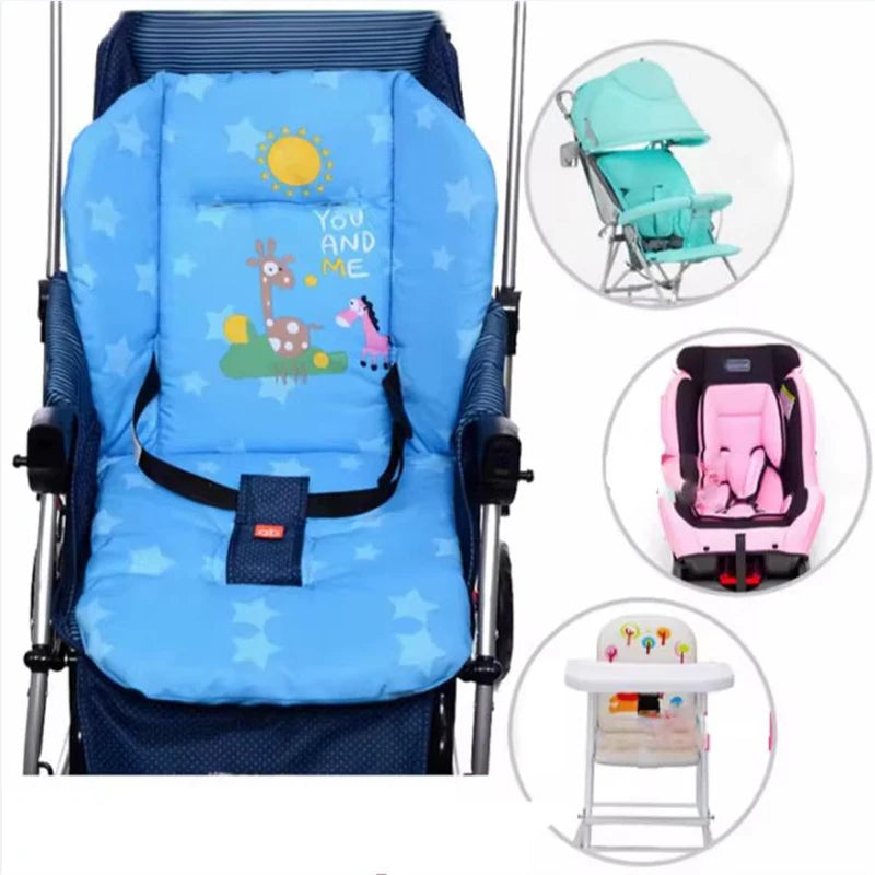 Cartoon Printed Pattern Stroller Seat Cushion Four Seasons Universal Children Dining Chair Cushion Baby Stroller Cotton Pads