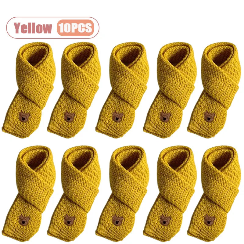 1-10PCS Children’s Winter Scarf Soft Warm Baby Neck Warmer for Boys and Girls Cute Korean Style Toddler Scarfs