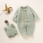 Knitted Baby Jumpsuit & Cap Set