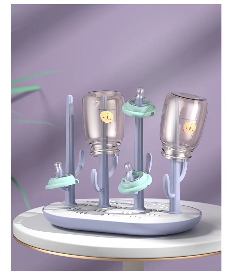 Cute Baby Bottle Drying Rack Solid Color Baby Feeding Bottle Drain Rack Baby Bottle Holder Feeding Stuff