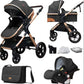 New baby stroller 3 in 1 with car seat,Baby carriages Can sit or lie down multiple child stroller folding Baby stroller