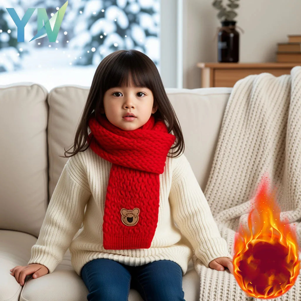 1-10PCS Children’s Winter Scarf Soft Warm Baby Neck Warmer for Boys and Girls Cute Korean Style Toddler Scarfs