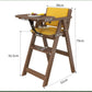Safe Folding Dining Chair Portable Wooden Baby Feeding Highchair for Travel Hotel Home Equipped with Seat Belts kids chair עגלות