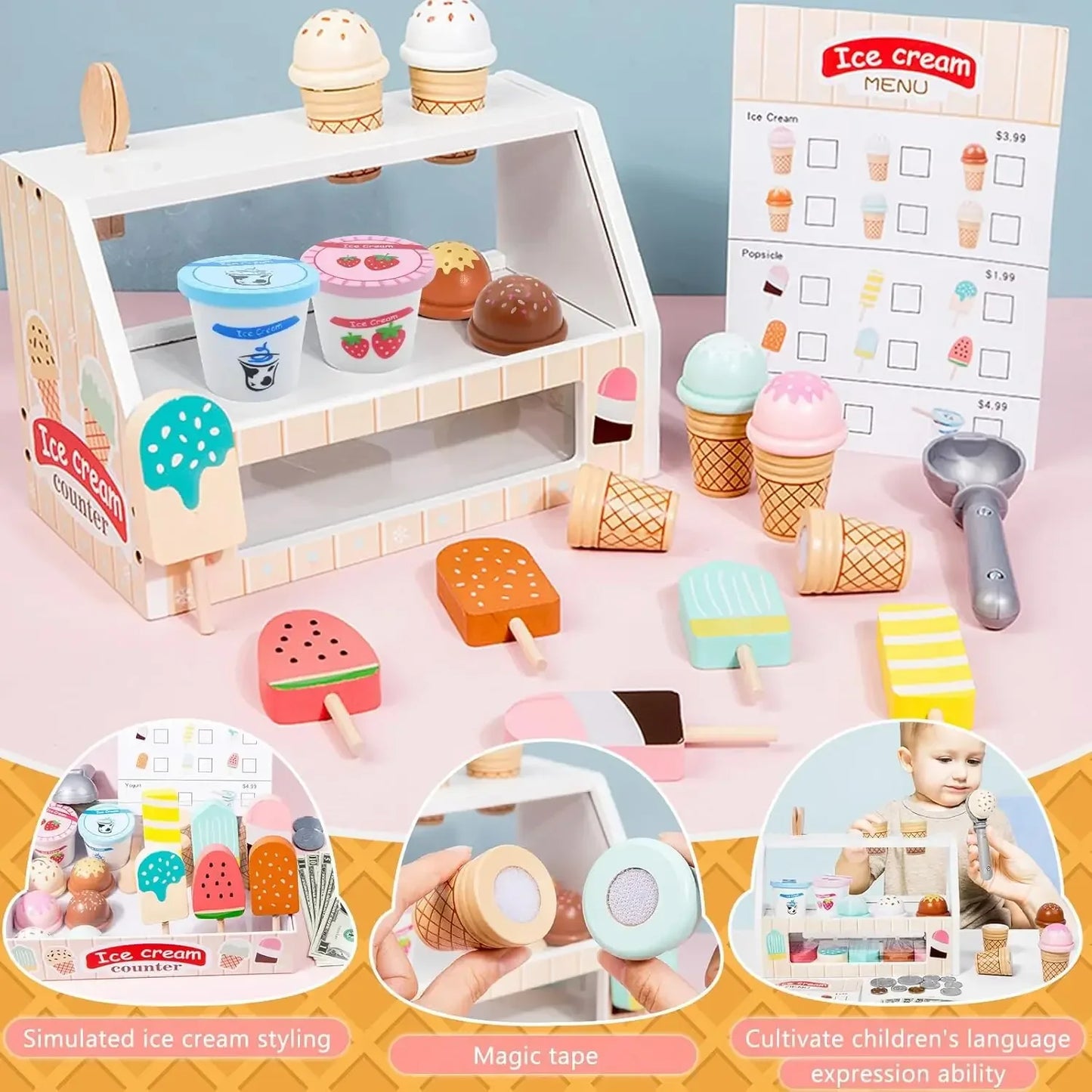 Ice Cream Counter Toy – Scoop, Play & Pay!