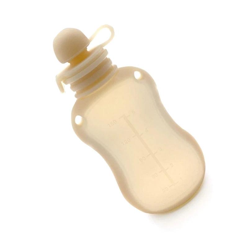 150ml Reusable Silicone Baby Food Pouch – Leakproof Milk & Puree Storage