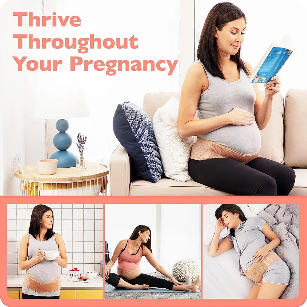 Pregnancy Support Belt Lightweight Breathable Adjustable For Pelvic Abdominal Hip And Lower Back Support Postpartum Recovery