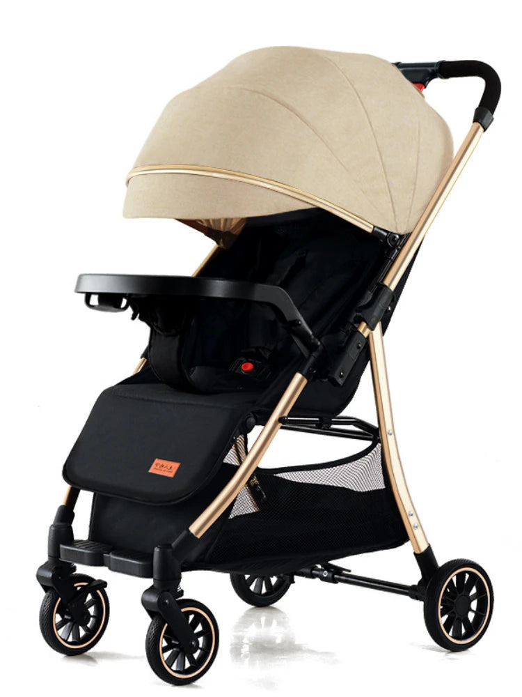 Baby Stroller Two-way light Stroller One-button Travel Portable Pram Infant Trolley Folding High-view Stroller baby carriage