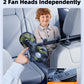 Eary Car Dual-Head Fan Mount For Backseat Rear Seat Headrest USB Charge Long Arm Adjustable 3-Speed Wind Air Cooling Fan For Kid