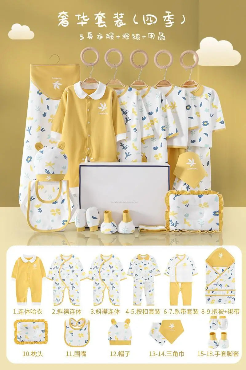Pure Cotton Newborn Baby Set – Unisex Clothing Suit (0–12 Months)