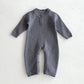 2025 New Autumn Children Clothes Infant Baby Girls Long Sleeved Splicing Knitted Jumpsuit Newborn Baby Knitted Bodysuits+Hat