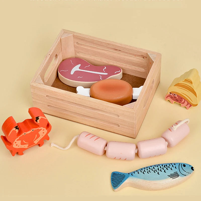 Wooden Dessert & Food Playset – Montessori Fun!