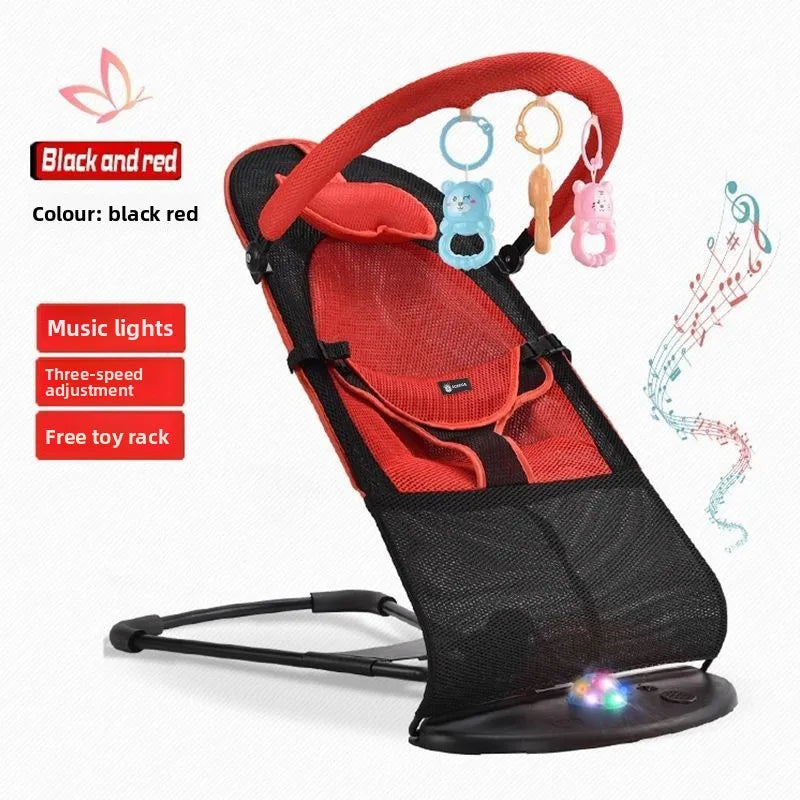 Baby Rocker Swing Chair Soothing Calming Tool Infant Feeding Change Recliner Foldable Adjustable Portable Comfortable Easy Care