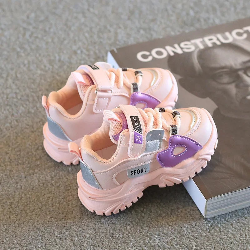 Spring Autumn New Style Children's Shoes Anti-Fall Learning to Walk Shoes Leather Surface for Babies Age 1 to 3 Kids Sports Shoe