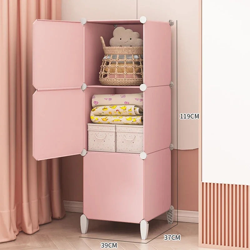 Modular Minimalist Wardrobe Space Saving Fabric Display Nordic Modern Wardrobe Living Room Baby Plastic Ropero Salon Furniture