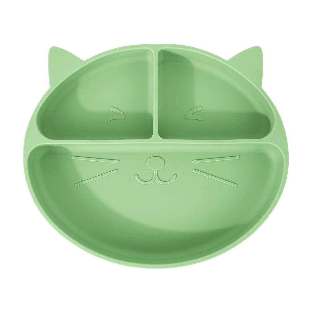 Toddler Feeding Set – Non-Slip Silicone Cartoon Plate & Bowl