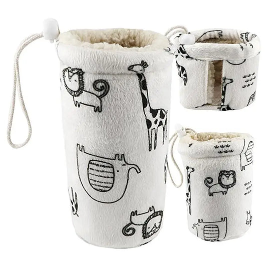 Universal Water Bottle Sleeve Baby Nursing Cup Feeder Holder Warm Covers Protector Portable Anti-fall Cup Cotton Cover Accessory