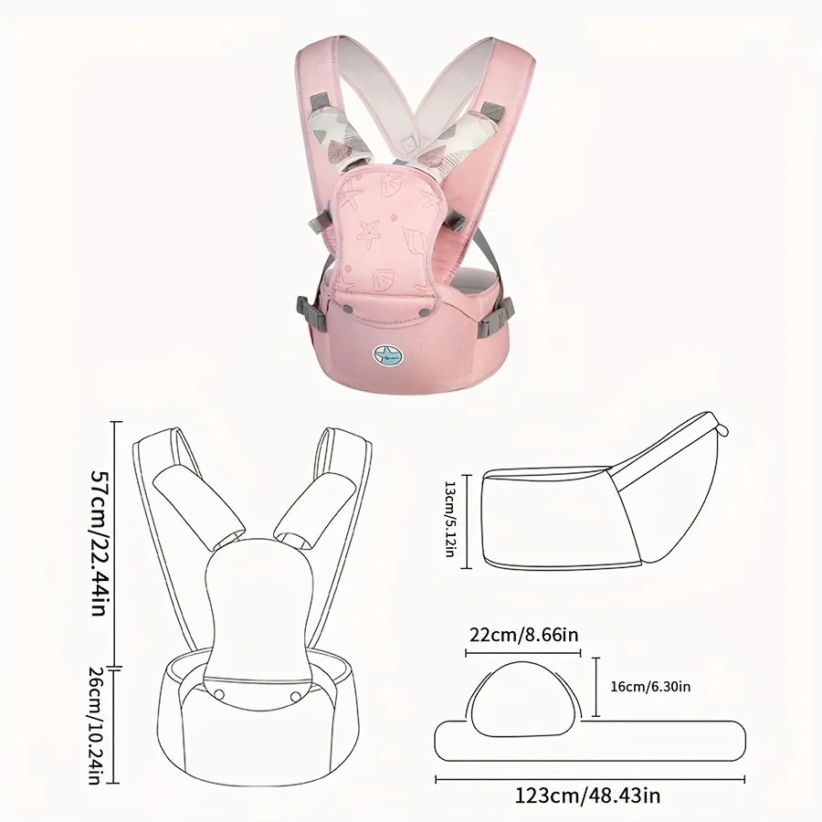 1PC Starfish Baby Carrier Waist Seat, Baby Wrap for All Seasons, Mom's Baby-Carrying Tool Kangaroo Backpack, Baby Accessories