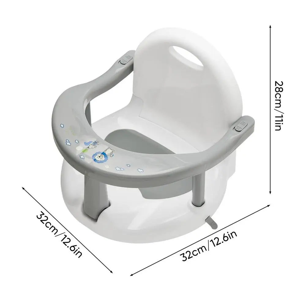 Foldable baby bathtub seat Soft Mat Non-slip baby bath seat bathtub stool with Suction Cups for babies aged 6-18 months