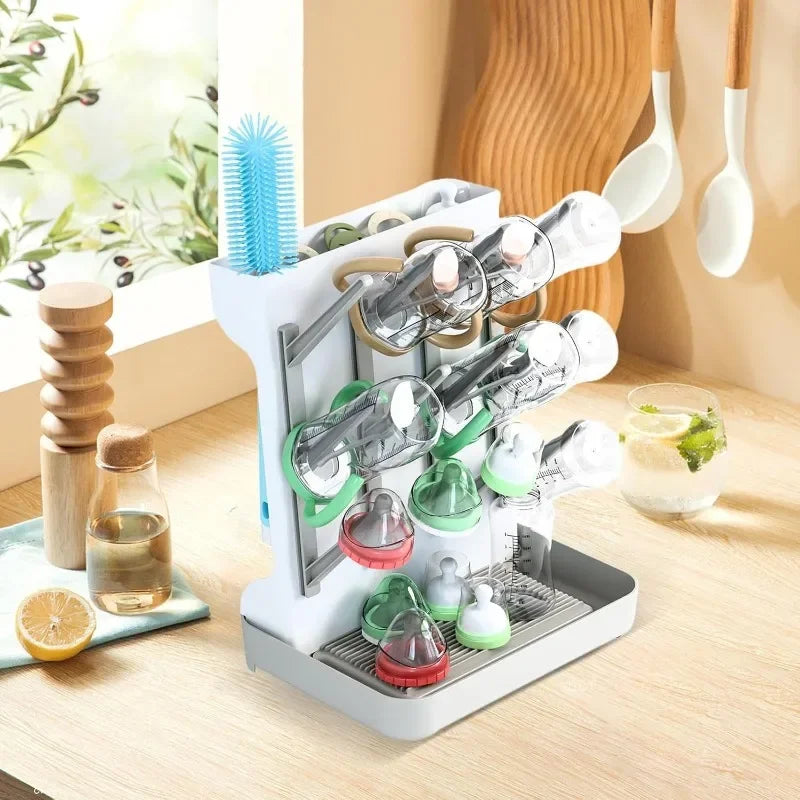 Baby Bottle Drying Rack Suitable for Newborn Feeding Vertical Baby Bottle Drain Rack Saves Space To Place Bottles Nipple and Cup