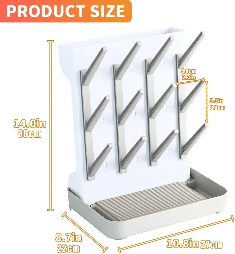 Baby Bottle Drying Rack Suitable for Newborn Feeding Vertical Baby Bottle Drain Rack Saves Space To Place Bottles Nipple and Cup