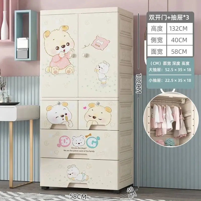 Luxury Wardrobe Clothes Closet Baby Cupboard Sliding Door Wardrobe Bathroom Cabinets Armario Organizador Bedroom Furniture