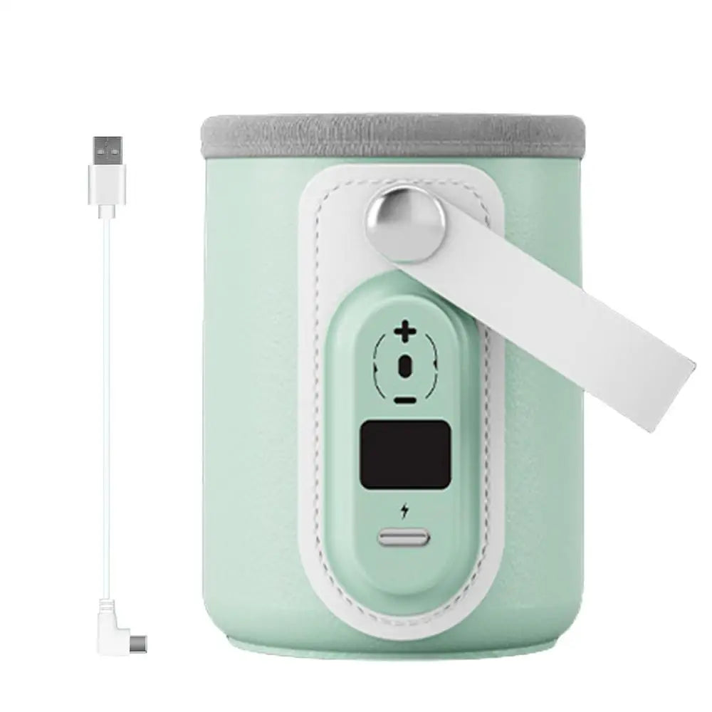 USB Rechargeable Milk Water Warmer Cover Baby Nursing Bottle Heater Safe Insulated Bag For Infant Outdoor Traveling Accessories