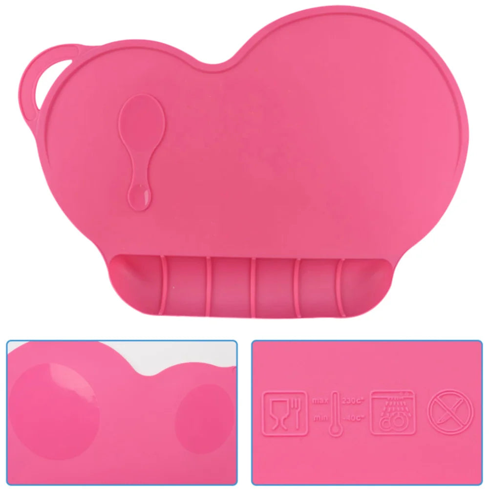 Food Grade Silicone Baby Bib Table Mat Infant Tiny Diner Portable Suction Cup Placemat For Kids Baby Feeding Kitchen Placemat