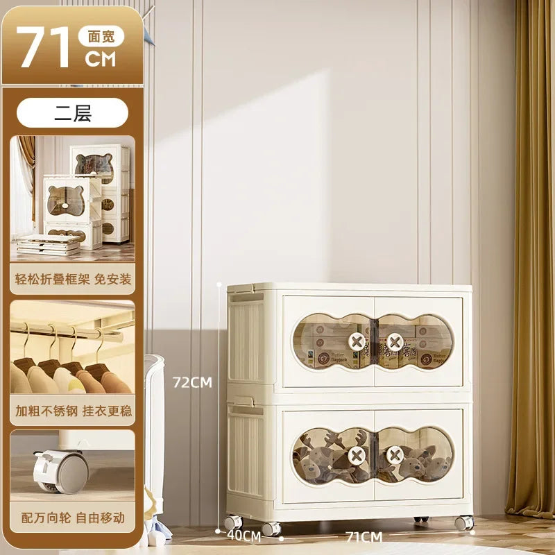 Wardrobe Clothes Baby Storage Cabinet Wardrobe Furniture Guarda Roupa Infantil Foldable Plastic Closet Bedroom Furniture