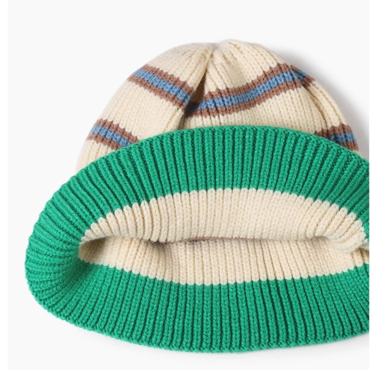 1-8 Year Boys & Girls Soft Striped Knitted Woolen Hat And Scarf Set Warm Autumn Winter Fashion Accessories for Kids
