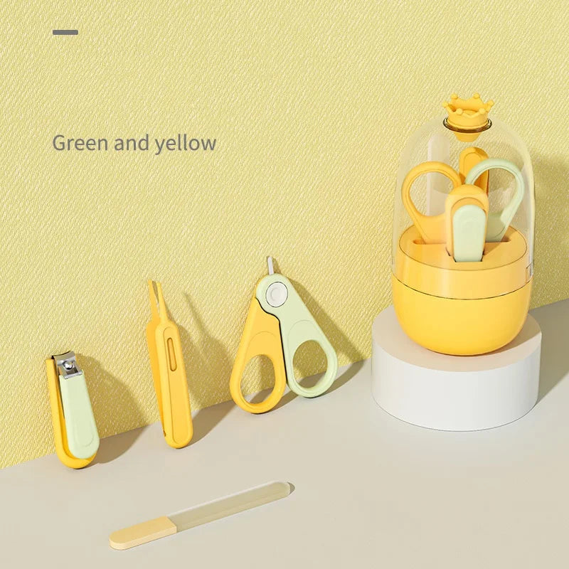 Baby Grooming Kit 4IN 1 Baby Nail Trimmer Infant Manicure Scissors Baby Hygiene Kit Baby Nail Clipper for Newborn Health Care