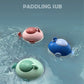 Baby takes a bath and plays in the water, Submarine, winding up animal chain, playing in the bathroom, children's toys