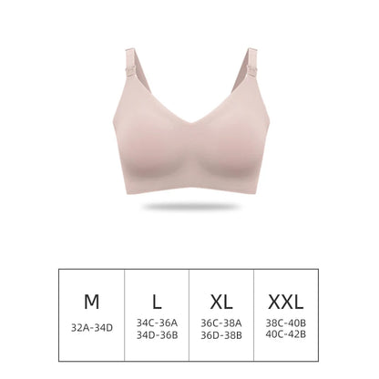 Ultra Thin Laser Cutting Ladies Feeding Bra Seamless Removable Padded Breastfeeding Bras Plus Size Push Up Maternity Support Bra