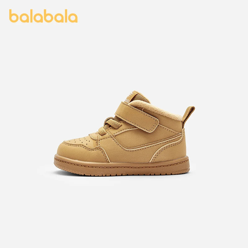 Balabala Low - top Boots Boys and Girls 2025 New Pure White Canvas Shoes