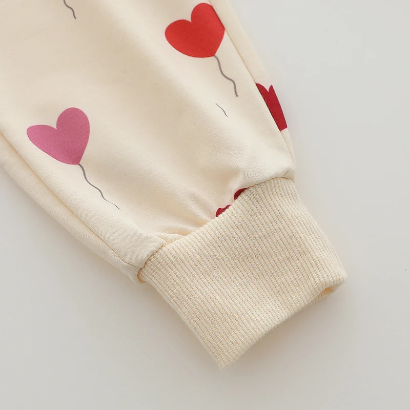 2PCS Infant Spring/Autumn Set – Love Balloon Long Sleeve & Pants