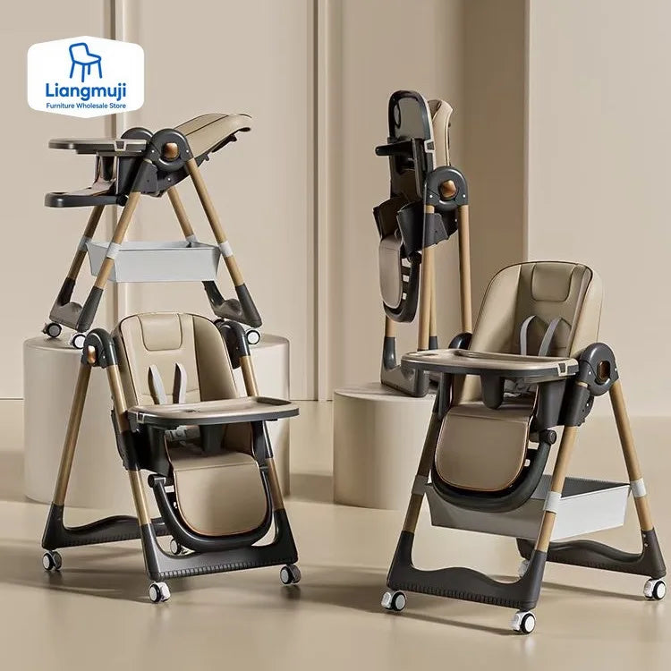 Household Baby Highchair Multifunctional Children's Dining Chair Baby Eating Foldable Seat Dinning Chair Cadeira  Floor Chair