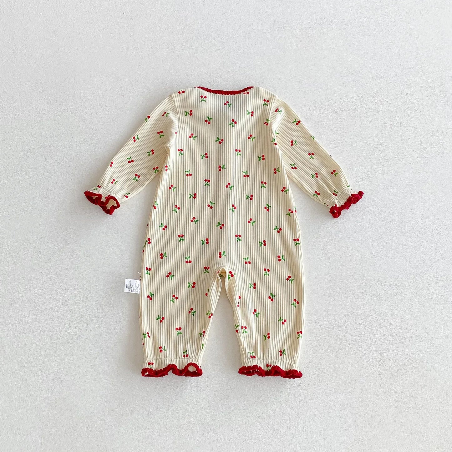 Cute Cherry Romper for Baby Girls