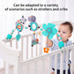 Baby Play Arch Crib Toy Stroller Hanging Toys, 0-12 Month Newborn Bed Winding Toys for Sensory Development Baby Car Seat Toys
