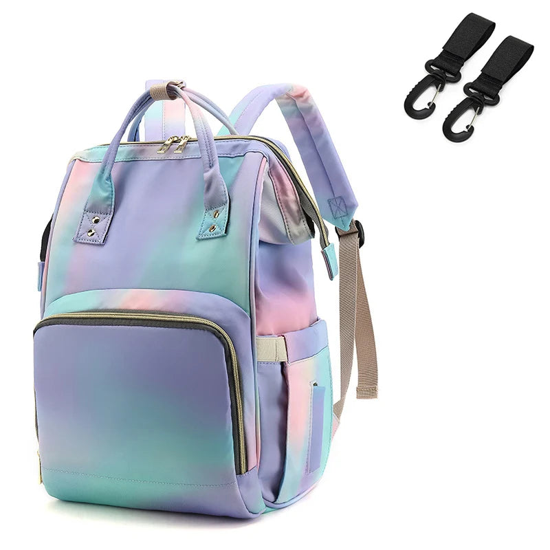 Mauve Mist Diaper Backpack – Nappy Bag with Changing Pad & Stroller Straps