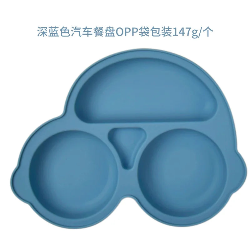 Baby Silicone Suction Plate – Cartoon Smile Face Bowl