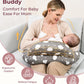 Momcozy Nursing Pillow for Breastfeeding, More Support for Mom and Baby, with Adjustable Waist Strap and Removable Cotton Cover
