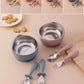 Toddler Feeding Set – 3PCS Bowl, Spoon & Fork for Weaning