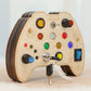 Montessori early education puzzle toys, busy board, button, switch, light, space game, children's and baby's hands-on ability