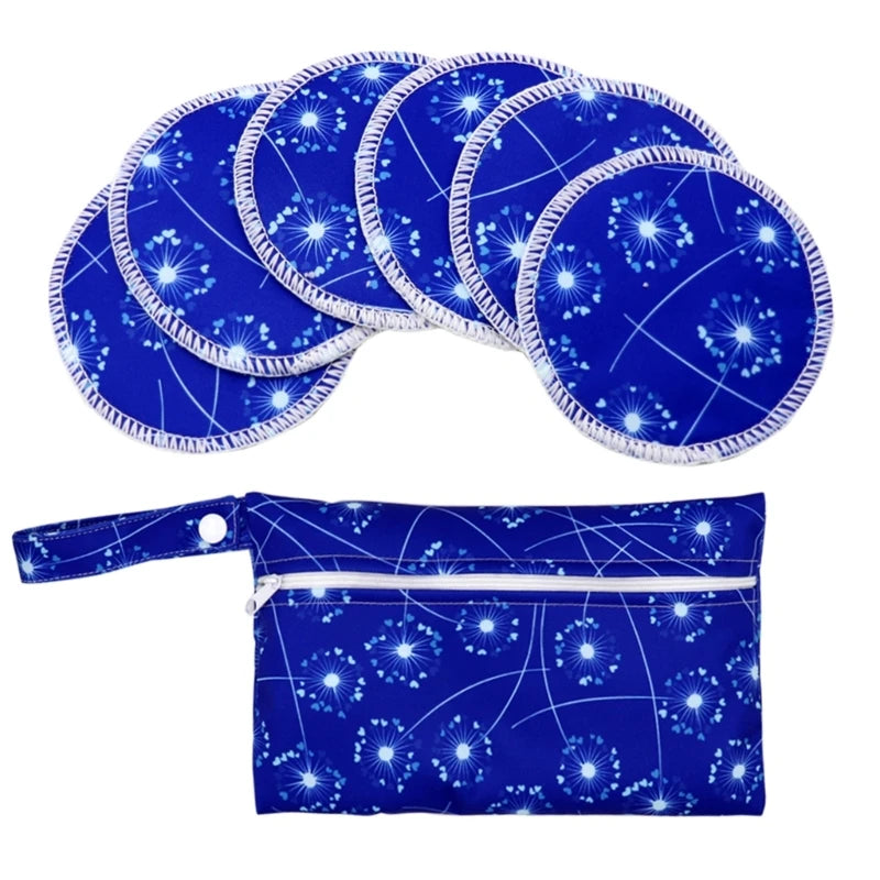 Nursing Pads 6pcs/set Washable Breast Breastfeeding Super Absorbency Mat for Mum Waterproof Feeding Pad Reusable Supplies