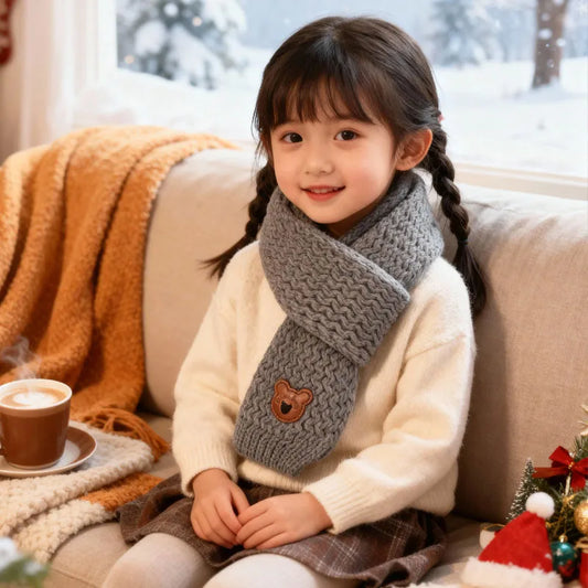 1-10PCS Baby Scarf Winter Neck Warmer Soft Knitted Neck Wrap for Boys and Girls Warm and Windproof Toddler Scarf