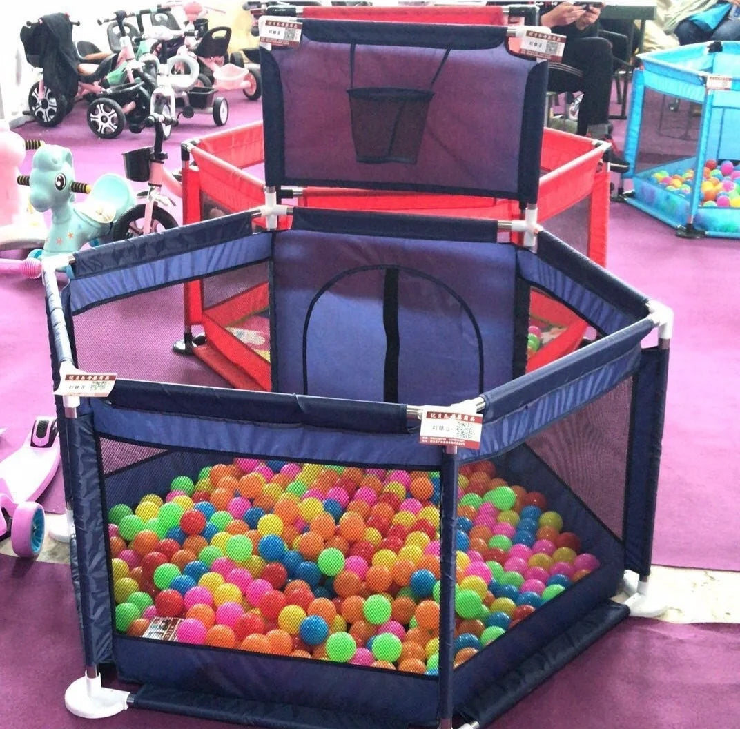 Baby Play Fence – Safe Multifunctional Playpen with Steel Support