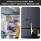 Refrigerator Lock,Fridge Lock with Silicone Wire Protection Fridge Locks for Kids Easy to Use and Install Cabinet Locks with Key