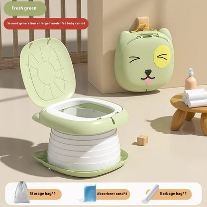 Foldable Travel Potty – Portable Baby Toilet with Waste Bags & Gifts