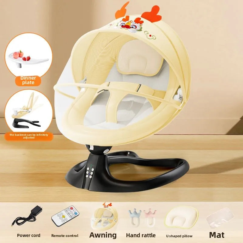 Baby Soothing Rocker Electric Swing Chair for Newborns 0–2 Years Calming Bouncer and Cradle Sleeper  Baby Swing Cradle Newborn
